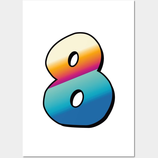 Number 8, Eight - beach colors Wall Art by Dmitri